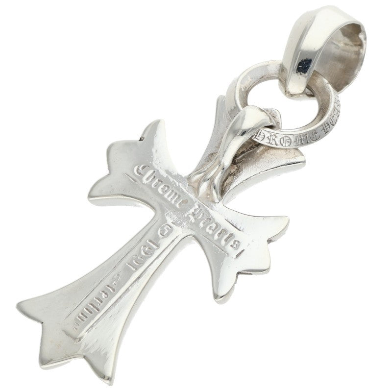 Chrome Hearts Small CH Cross W Bale Silver Necklace