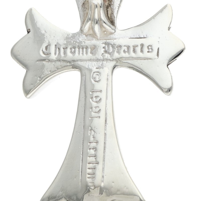 Chrome Hearts Small CH Cross W Bale Silver Necklace