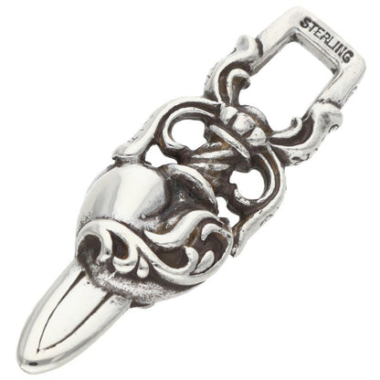 Chrome Hearts DAGGER HEART Sterling Silver Pendant