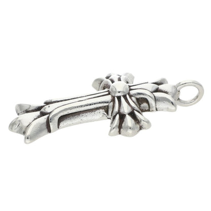 Chrome Hearts Double CH Cross Charm Silver