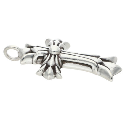 Chrome Hearts Double CH Cross Charm Silver