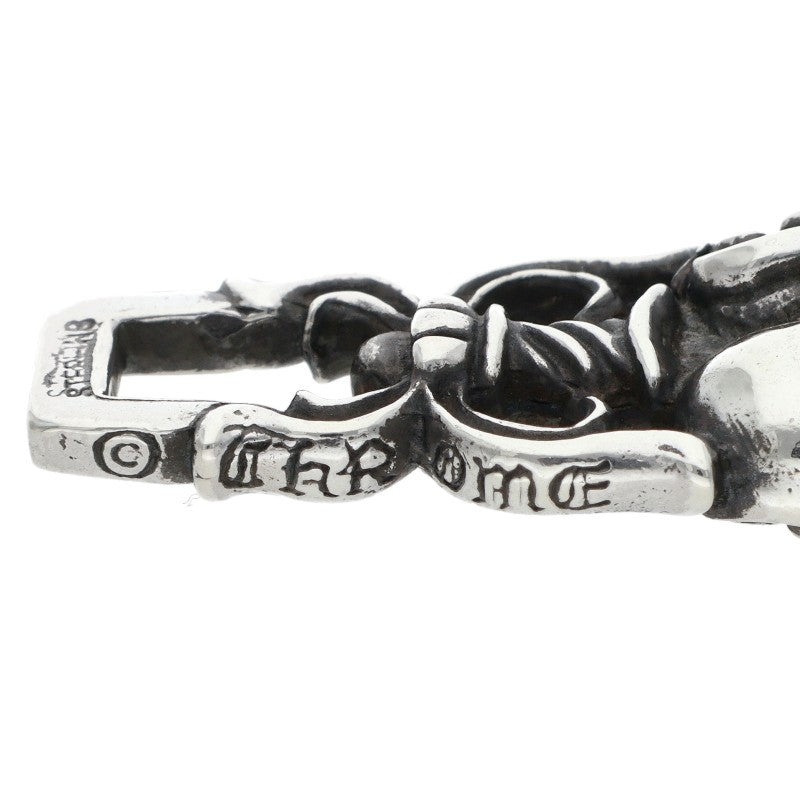 Chrome Hearts Dagger Heart Sterling Silver Necklace Pendant