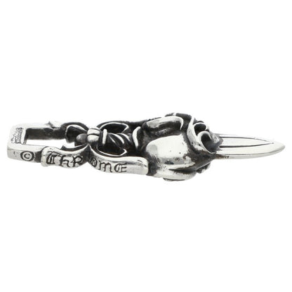 Chrome Hearts Dagger Heart Sterling Silver Necklace Pendant
