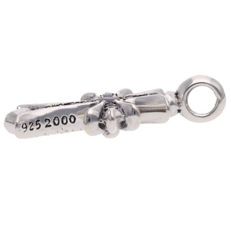 Chrome Hearts 925 Tiny Fat Cross Pave Black Diamond Charm