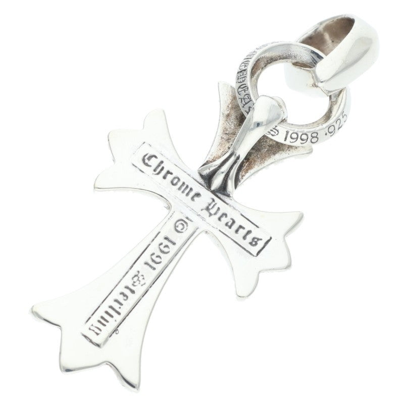 Chrome Hearts Small CH Cross W Bale Sterling Necklace
