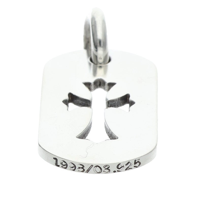 Chrome Hearts SML CO CRS Dog Tag 925 Silver Necklace