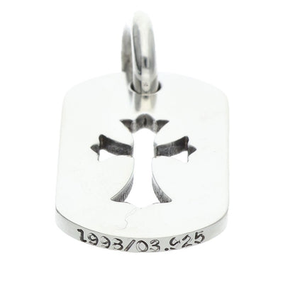 Chrome Hearts SML CO CRS Dog Tag 925 Silver Necklace