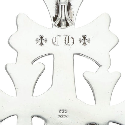 Chrome Hearts 925 Silver Triple CH Cross Large Pendant