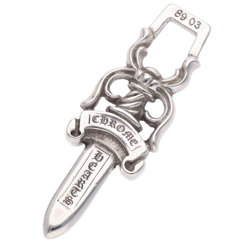 Chrome Hearts #10 Dagger Silver Pendant Necklace