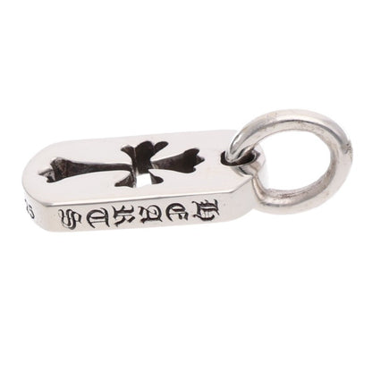 Chrome Hearts Tiny Cutout Cross Dog Tag Silver Charm