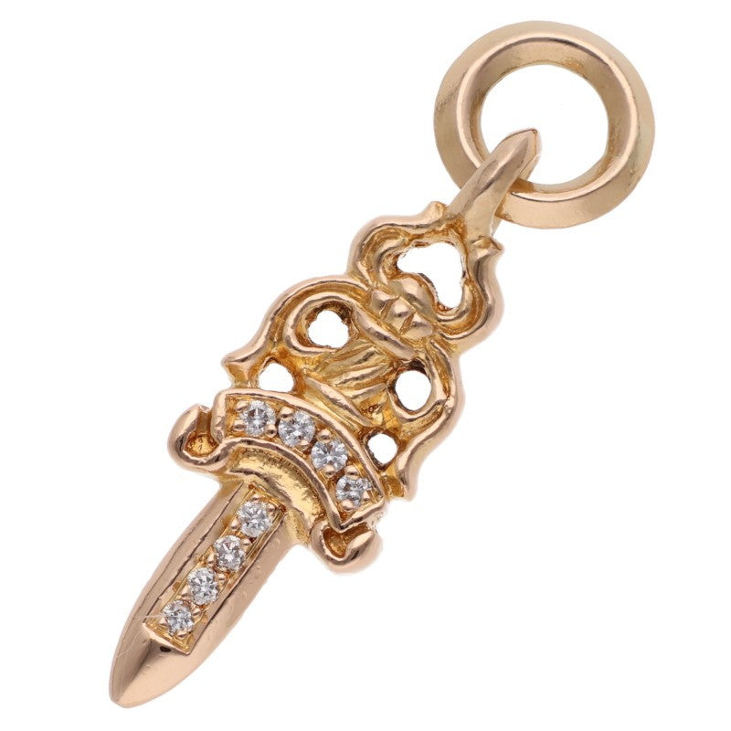 Chrome Hearts 22K #5 Dagger Pave Diamond Charm