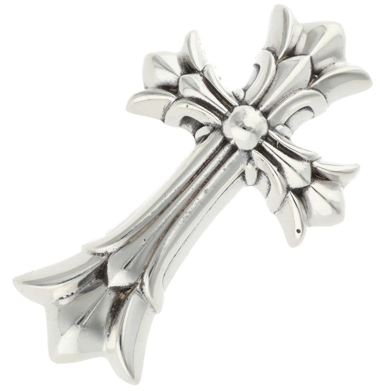 Chrome Hearts Small Double CH Cross Silver Pendant