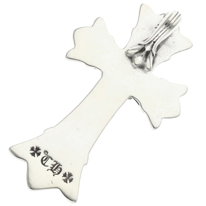 Chrome Hearts Small Double CH Cross Silver Pendant