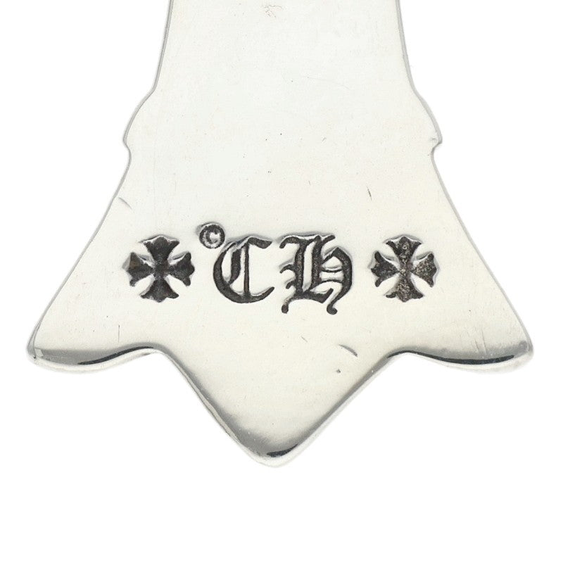 Chrome Hearts Small Double CH Cross Silver Pendant