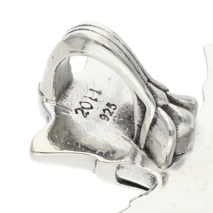Chrome Hearts Small Double CH Cross Silver Pendant