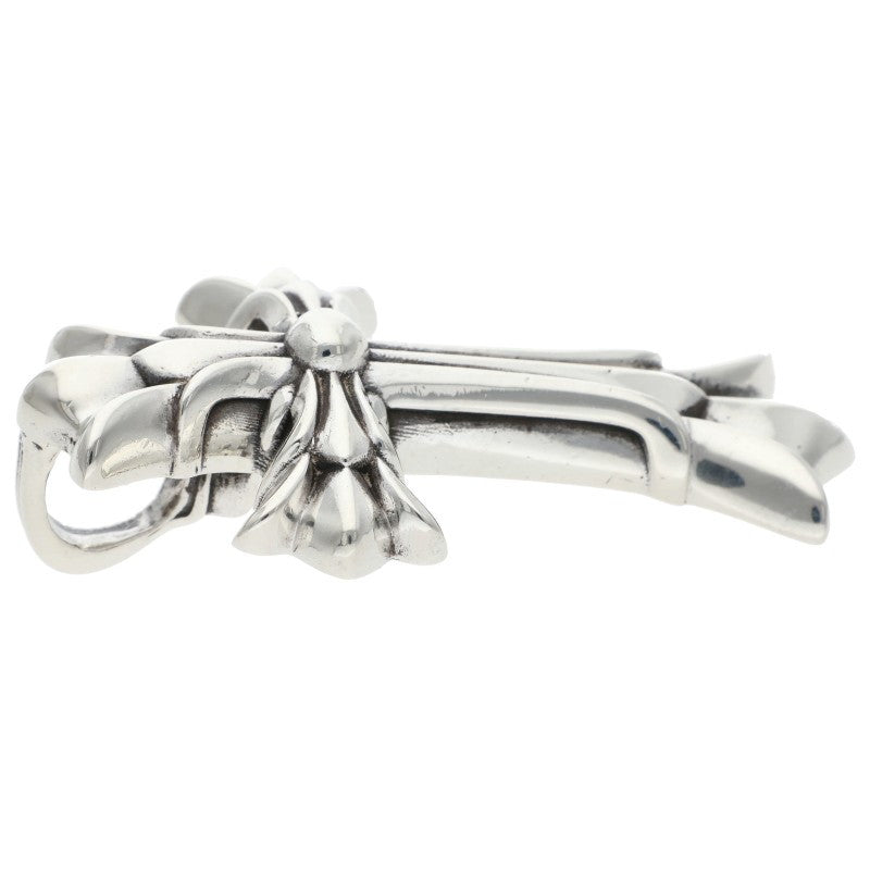 Chrome Hearts Small Double CH Cross Silver Pendant