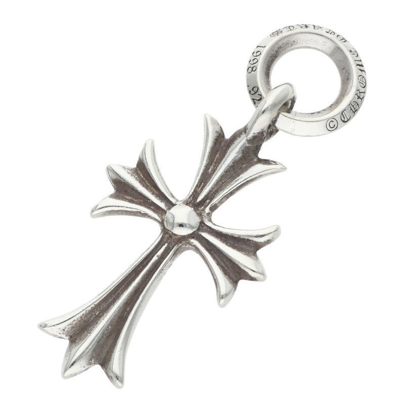 Chrome Hearts Tiny CH Cross Charm Silver Necklace