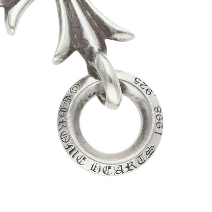 Chrome Hearts Tiny CH Cross Charm Silver Necklace