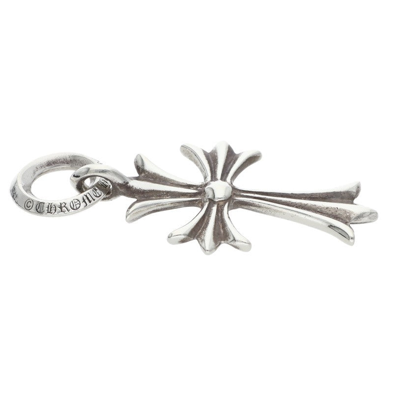 Chrome Hearts Tiny CH Cross Charm Silver Necklace