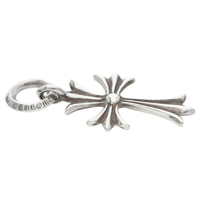 Chrome Hearts Tiny CH Cross Charm Silver Necklace
