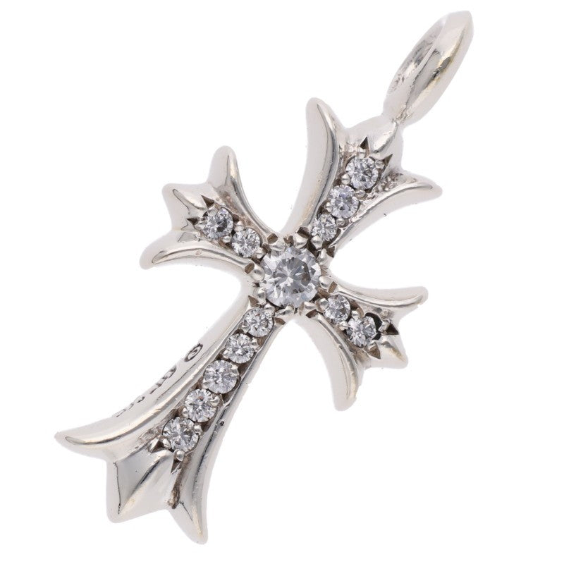 Chrome Hearts Tiny Fat Cross PAVE Diamond Pendant