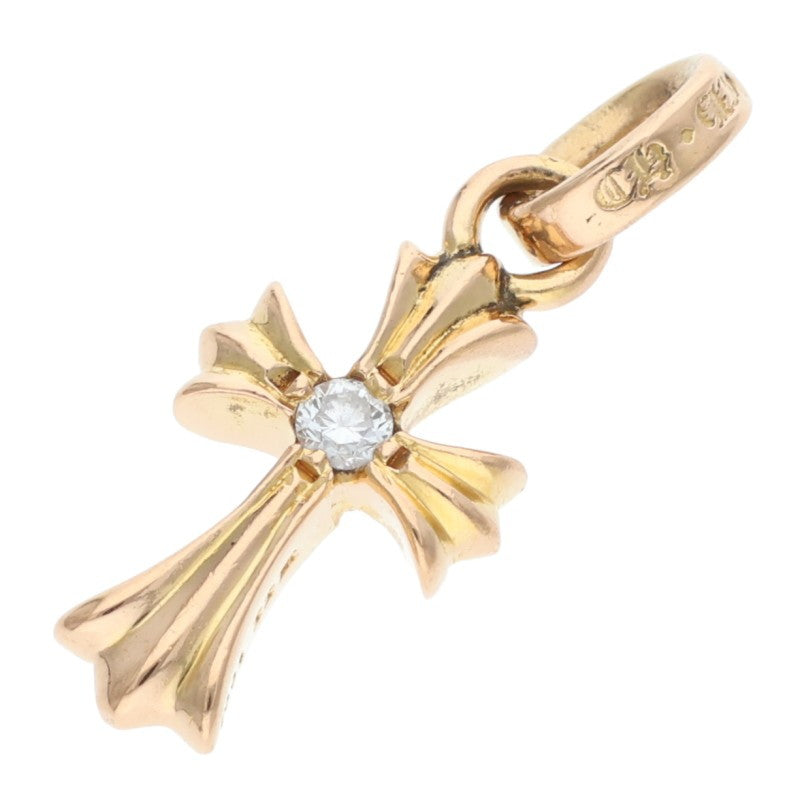 Chrome Hearts Babyfat 22K 1-Diamond Gold Necklace Charm