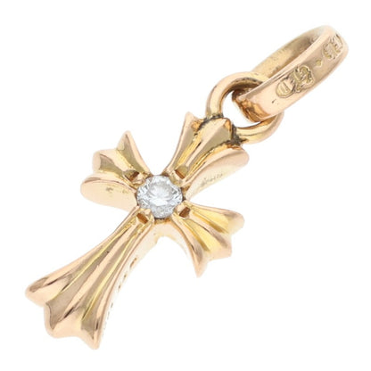 Chrome Hearts Babyfat 22K 1-Diamond Gold Necklace Charm