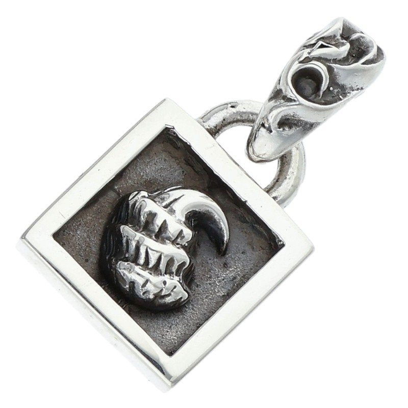 Chrome Hearts Framed Crow 925 Silver Necklace Charm
