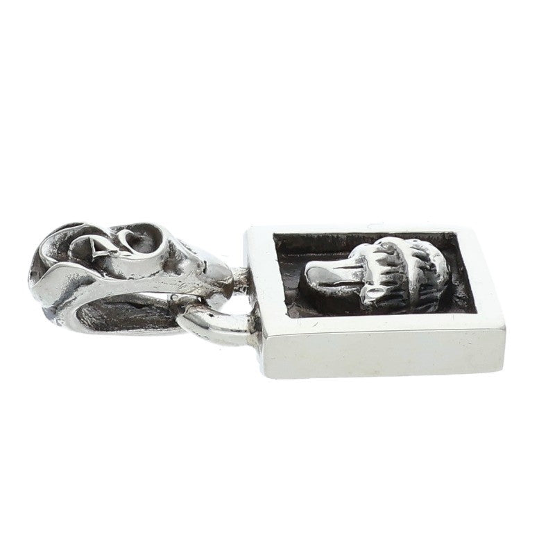 Chrome Hearts Framed Crow 925 Silver Necklace Charm