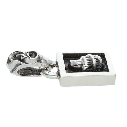 Chrome Hearts Framed Crow 925 Silver Necklace Charm