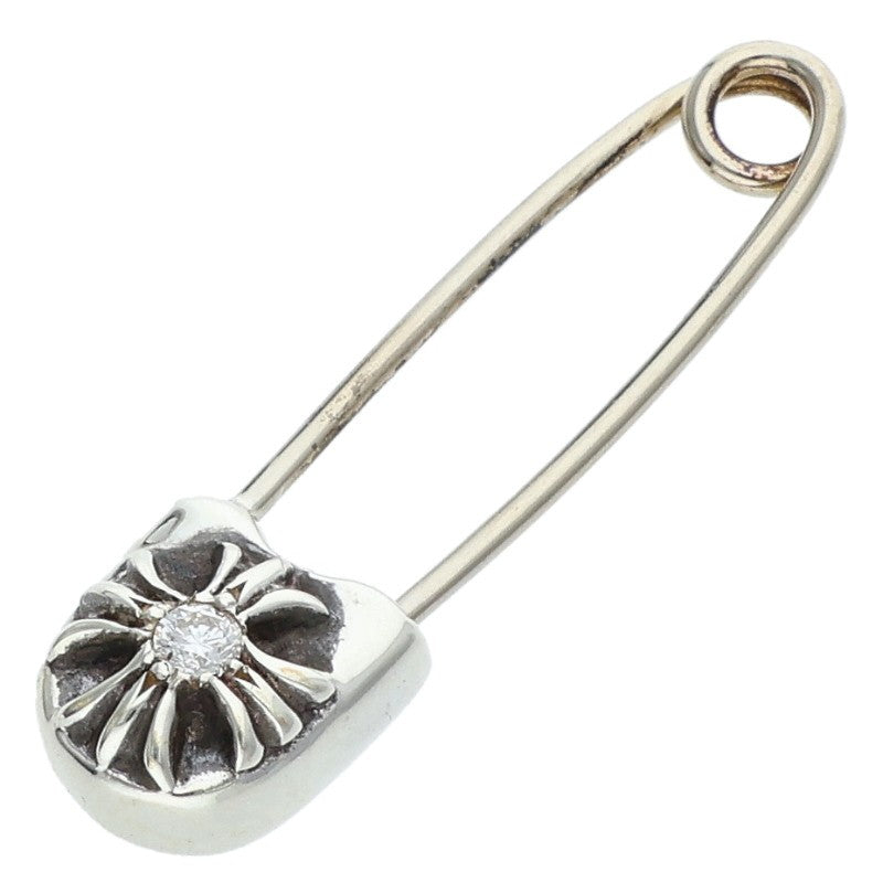 Chrome Hearts Small Safety Pin 1 Diamond Necklace