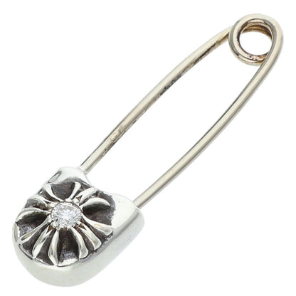 Chrome Hearts Small Safety Pin 1 Diamond Necklace
