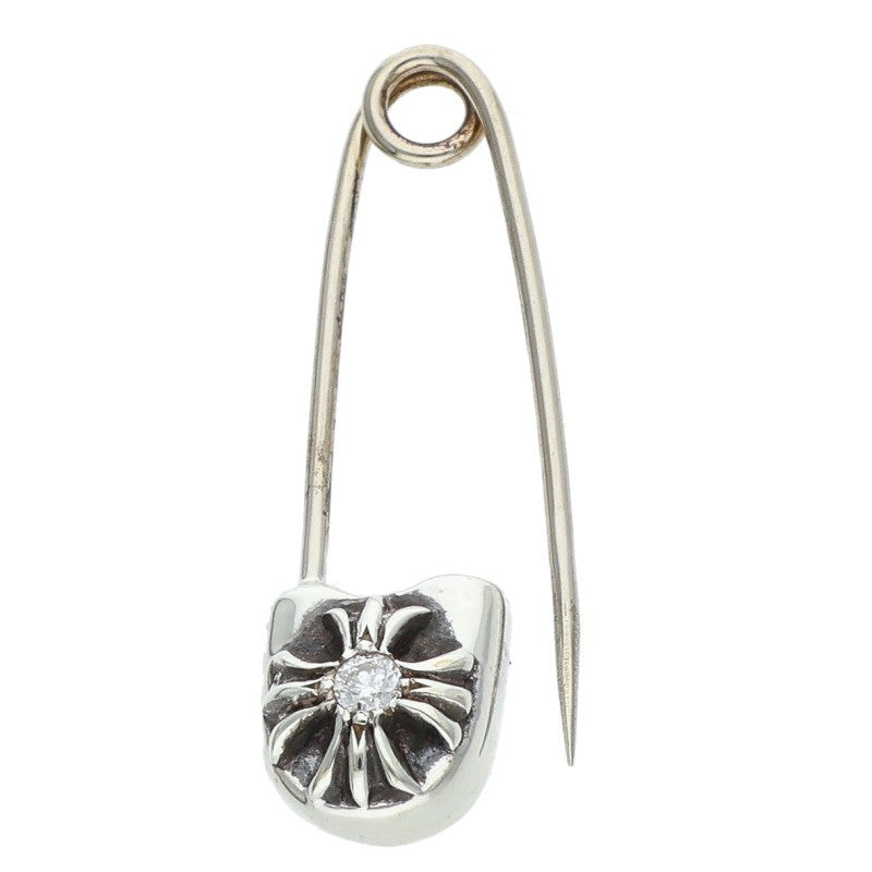 Chrome Hearts Small Safety Pin 1 Diamond Necklace