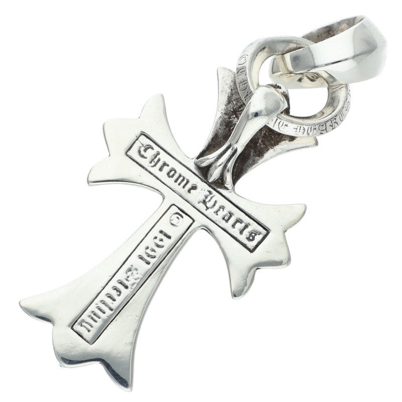 Chrome Hearts Small CH Cross W Bale Silver Pendant