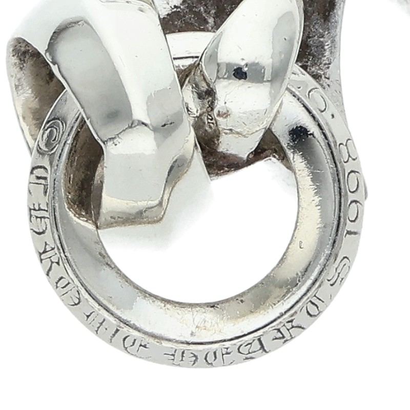 Chrome Hearts Small CH Cross W Bale Silver Pendant