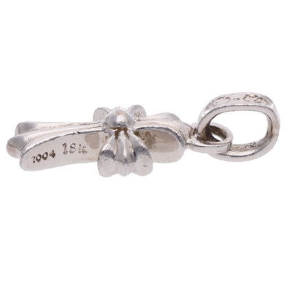 Chrome Hearts 18KWG Baby Fat Pave Pink Sapphire Pendant