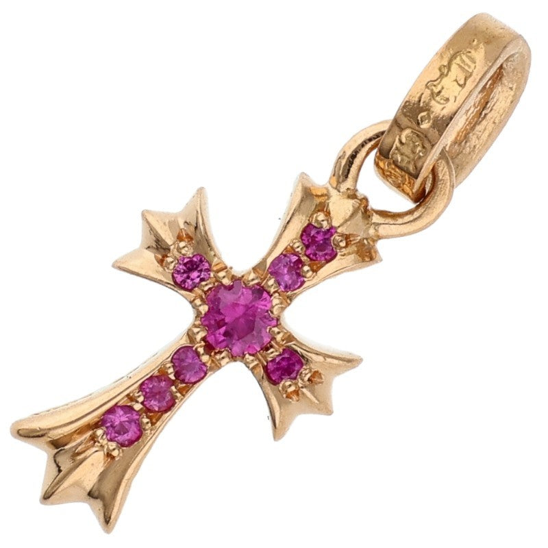 Chrome Hearts 22K YG Babyfat Pave Pink Sapphire Charm