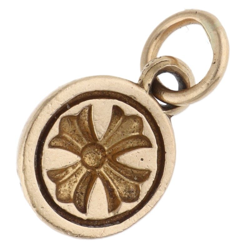 Chrome Hearts 22K INVERTED CH PLUS Gold Pendant Yellow