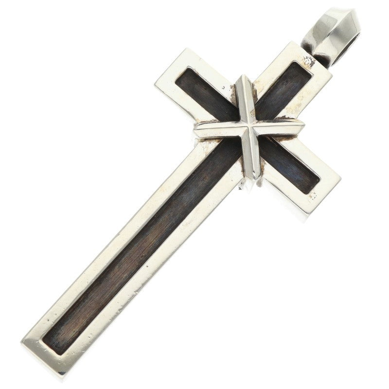 Chrome Hearts Small Mapplethorpe Cross Silver Necklace