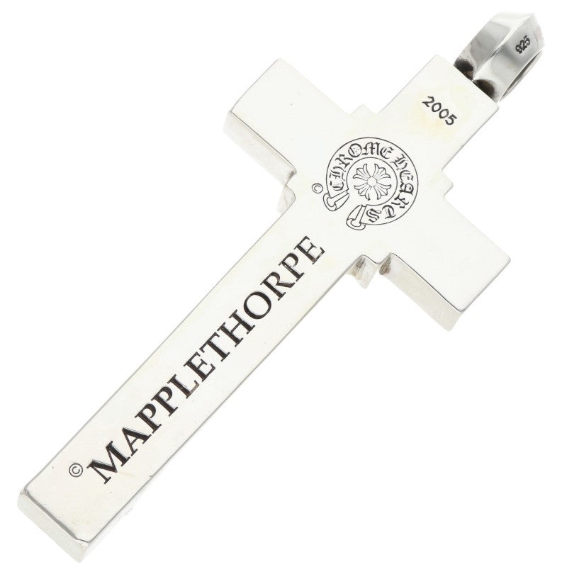 Chrome Hearts Small Mapplethorpe Cross Silver Necklace