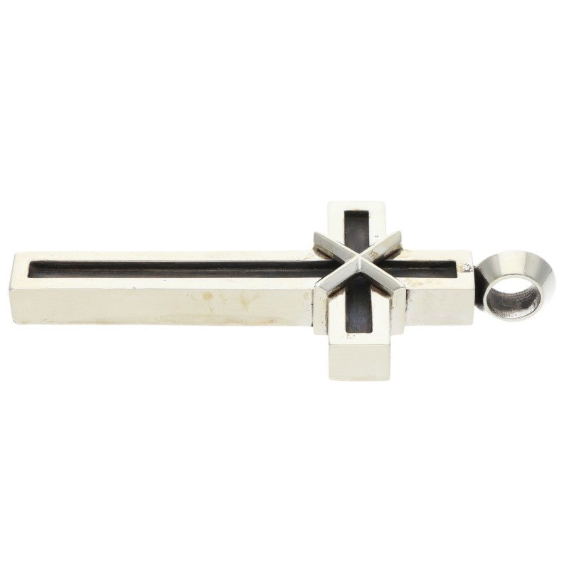 Chrome Hearts Small Mapplethorpe Cross Silver Necklace