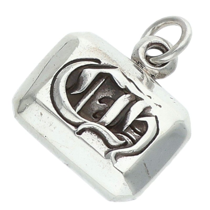 Chrome Hearts EMRLD CUT CH Emerald Cut Silver Pendant