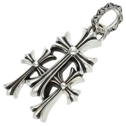 Chrome Hearts Triple CH Cross Large 925 Silver Charm