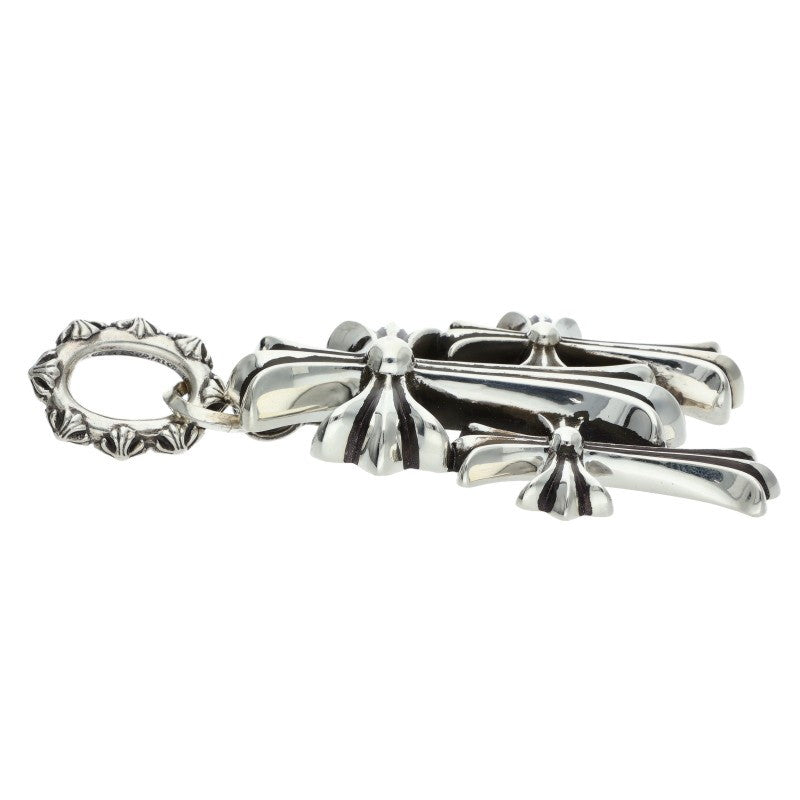 Chrome Hearts Triple CH Cross Large 925 Silver Charm