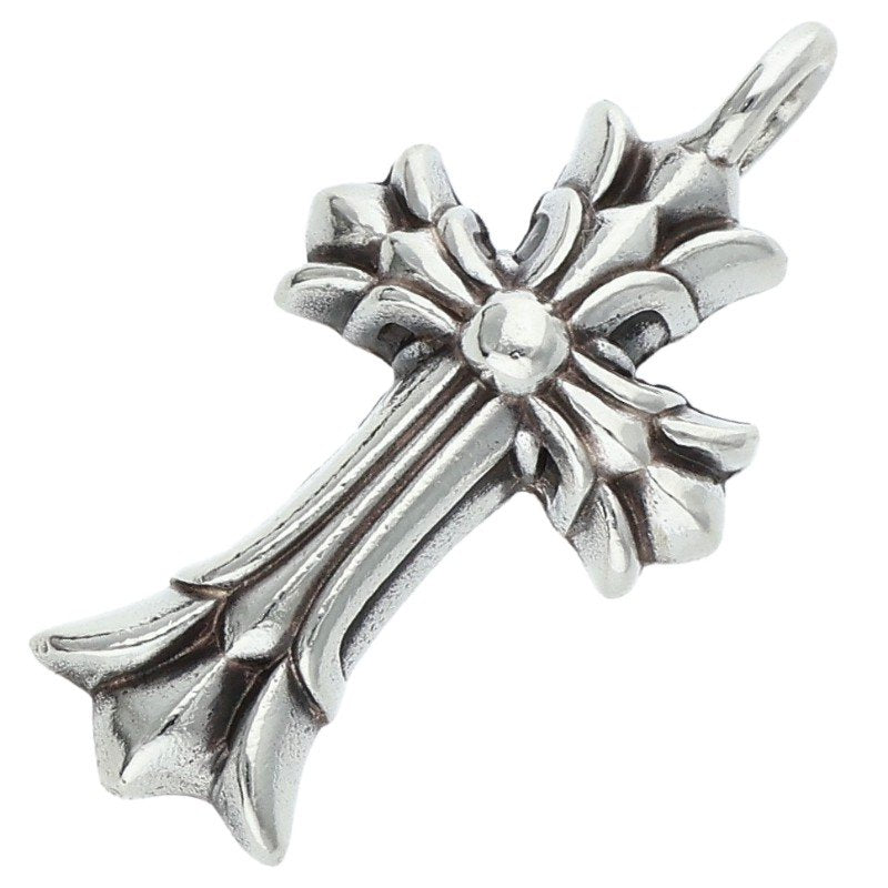 Chrome Hearts DBL CH CRS Silver Charm Necklace