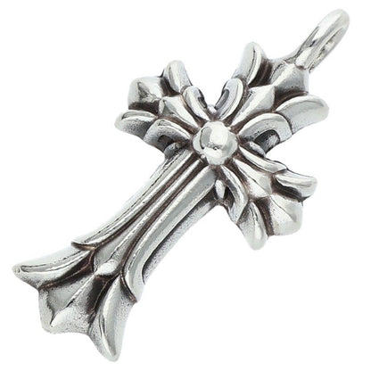 Chrome Hearts DBL CH CRS Silver Charm Necklace