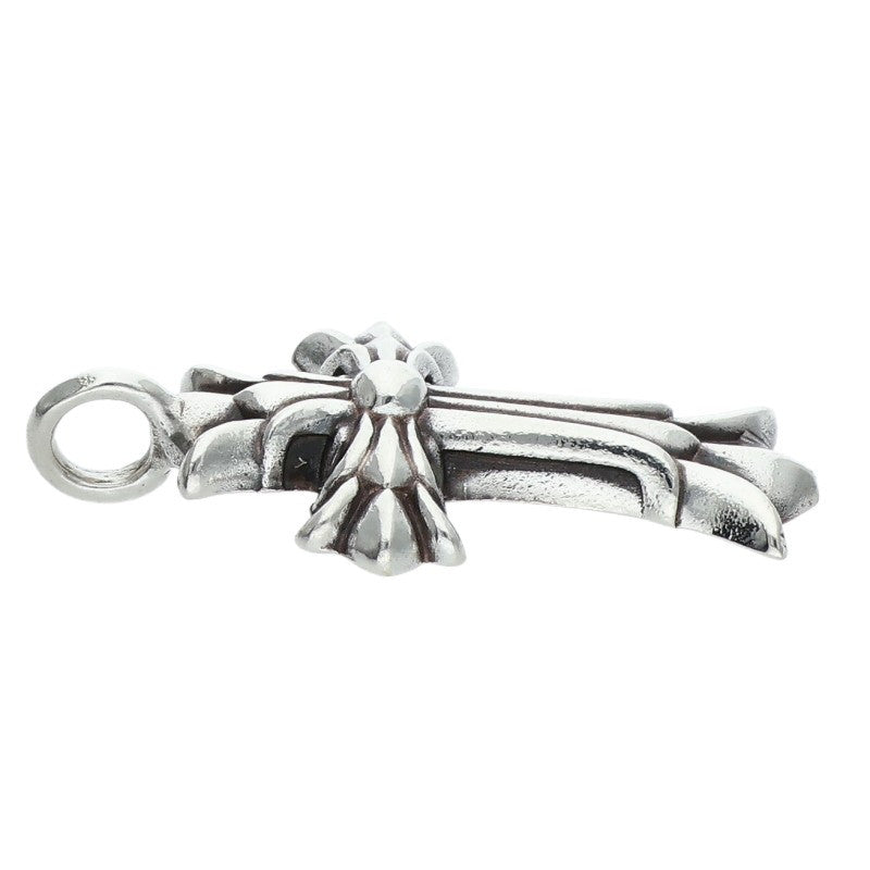 Chrome Hearts DBL CH CRS Silver Charm Necklace