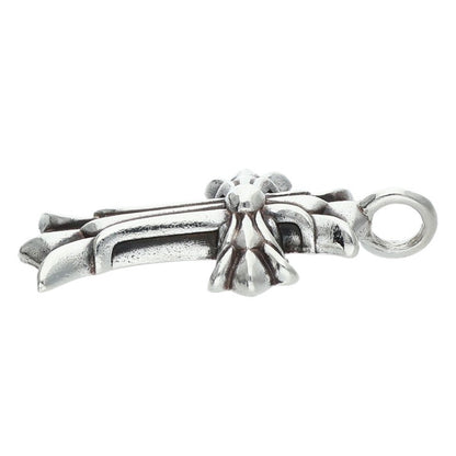 Chrome Hearts DBL CH CRS Silver Charm Necklace