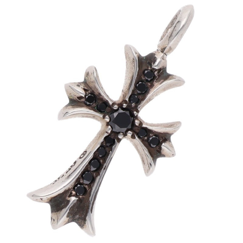 Chrome Hearts 925 Tiny Fat Cross Pave Black Diamond Multi