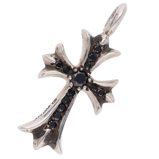 Chrome Hearts 925 Tiny Fat Cross Pave Black Diamond Multi